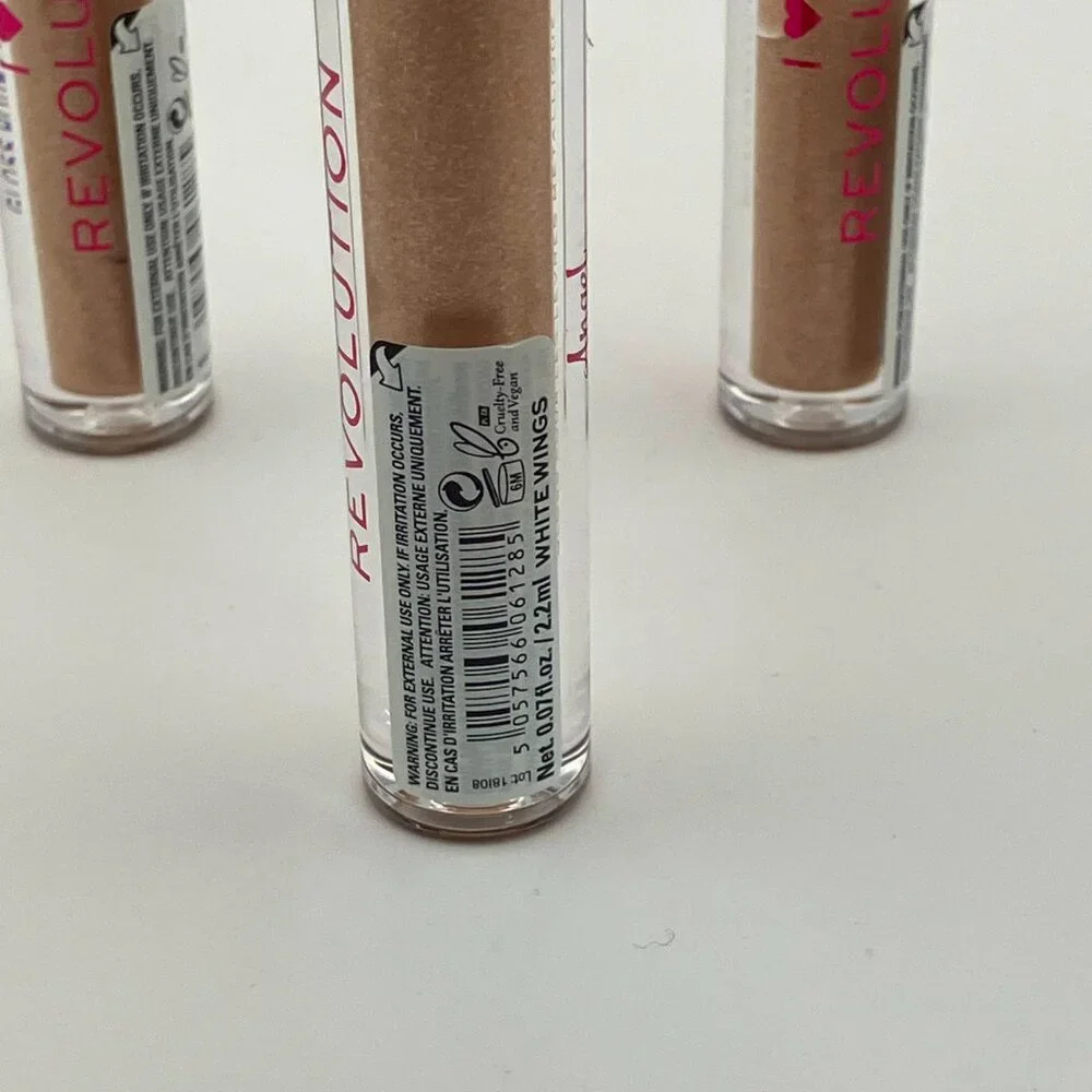 Revolution I Heart Revolution Metallic Angel Heart Lip Gloss White Wings 3 Pcs